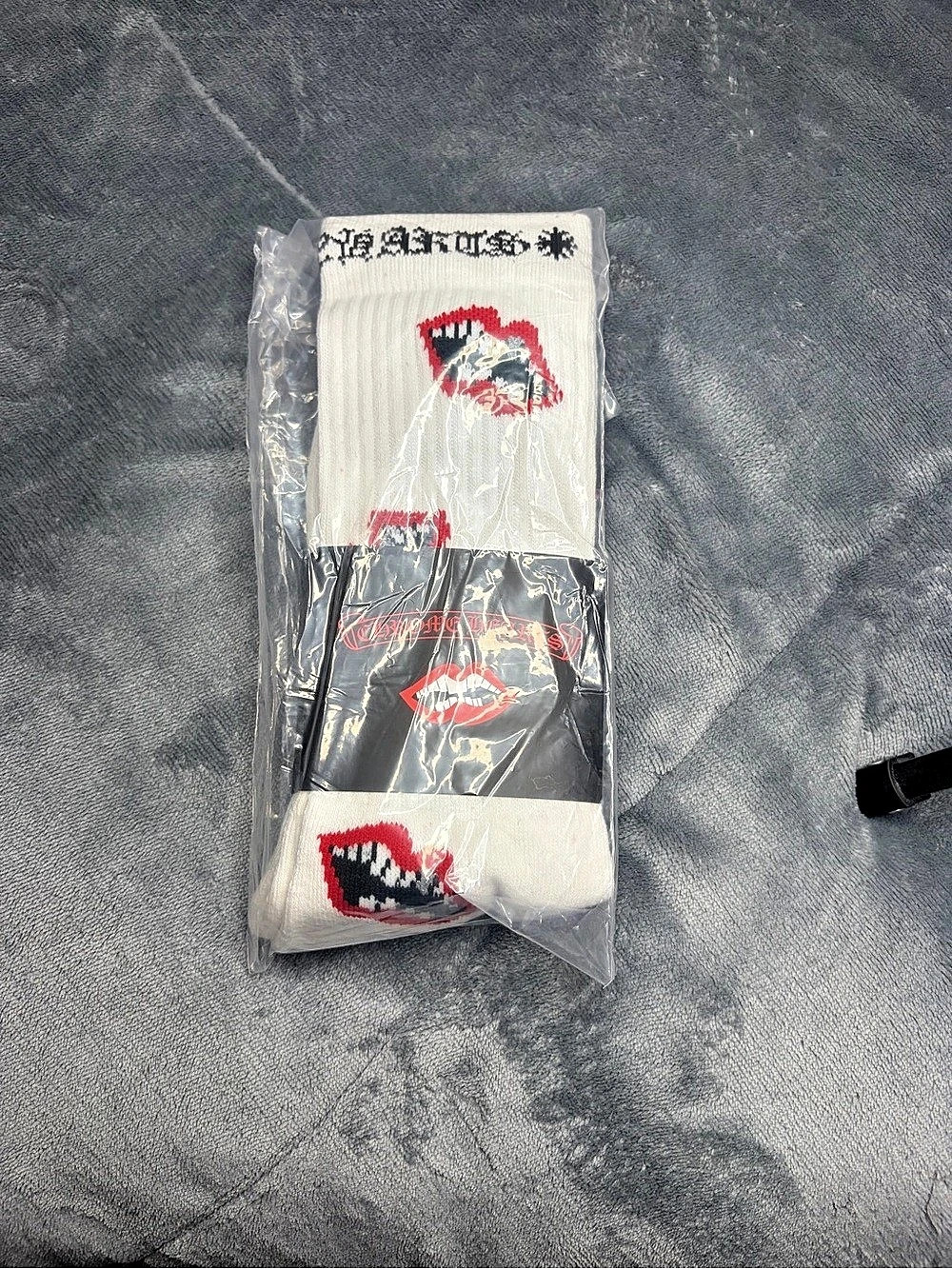 Chrome Hearts Matty Boy Chomper Socks White & Black